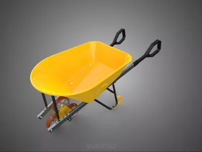 TRIPLE WHEEL STAIR CLIMBING WHEELBARROW STEP BARROW CART TROLLEY 3D model