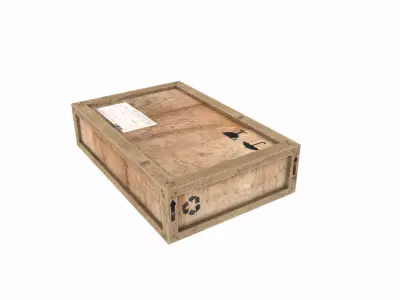 Old Wooden Cargo Crate 2 PBR Low-poly 3D model