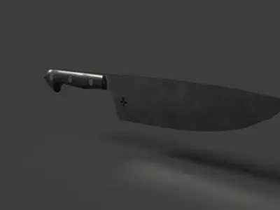 old knife Low-poly 3D model