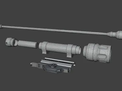 Surefire M620V Light Low-poly 3D model