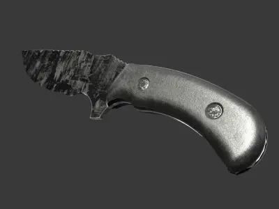 Game and VR-AR Ready Knife  Low-poly 3D model