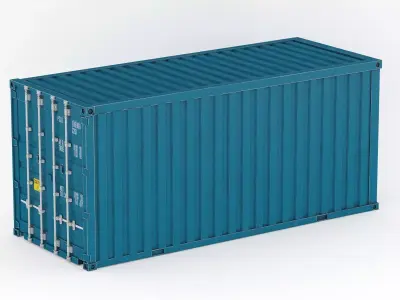 Generic Container 20ft PBR Realistic 3D model