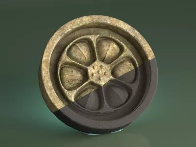 Korean Traditional roof tile lotus Sumaksae PBR 4K Low-poly 3D model purchase