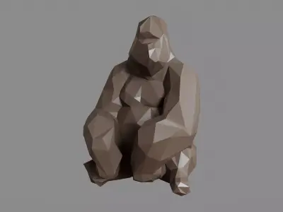 Lowpoly Gorilla 3D model