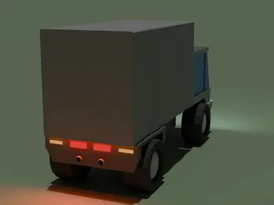 Low Poly Truck Low-poly 3D model