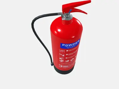Dry Powder Fire Extinguisher 3D model