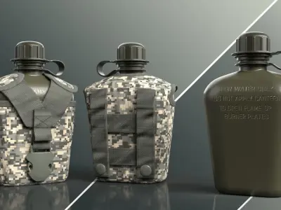 Military-Tactical Portable Bottle Pouch Free 3D model