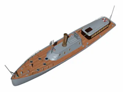 Japanese Navy 15 meters launch 3D model