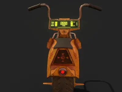 Cyberpunk Motorcycle Low-poly 3D model purchase