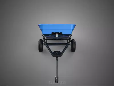 TIPPING TILT POLY DECK TOW DUMP TRAILER CARGO CART WAGON GARDEN 3D model