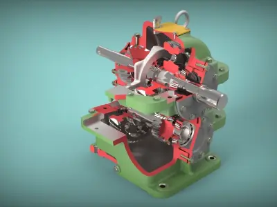 Reductor two-stage 3D model