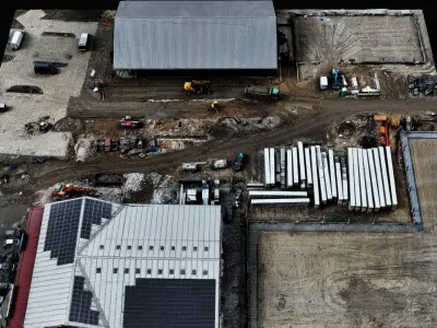 construction-site market terrain area drone scan Low-poly 3D model