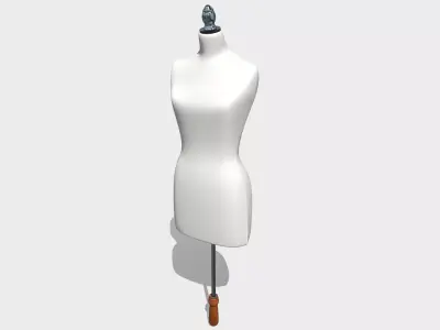 Shop mannequin Low-poly 3D model