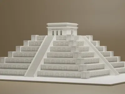 Cartoon Mayan Pyramid 3D model