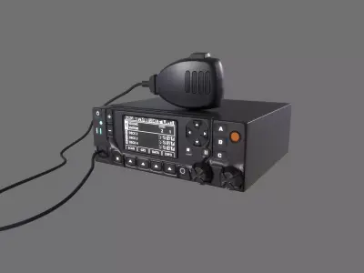Kenwood Viking VM7000 Radio Wireless Transceiver Low-poly 3D model