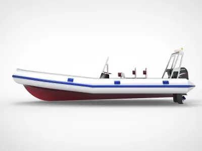 Support boat 3D model by maryamarrumi