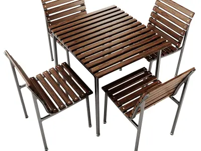 Traverse Garden Table and Chair by Hay 3D model purchase
