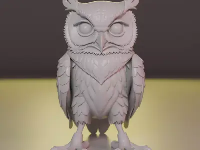 Majestic Horned Owl 3D print model