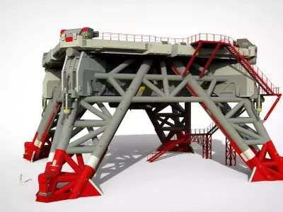 Sci fi platform 3 3D model