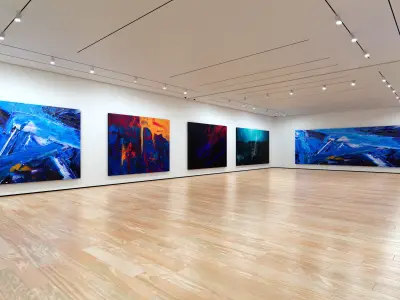 Art Museum Gallery Interior 1c - Textured Low-poly 3D model