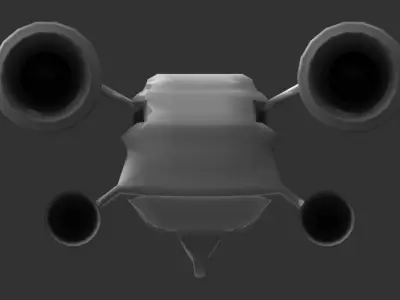 Defender space fighter 3D print model