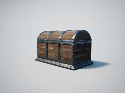 Medieval Chest Low-poly 3D model buy