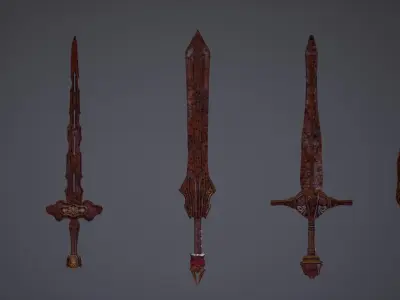 Modular Blades Emporium Complete Low-poly 3D model