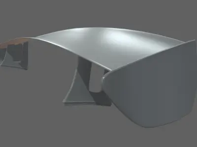 Car Spoiler 08 Low-poly 3D model