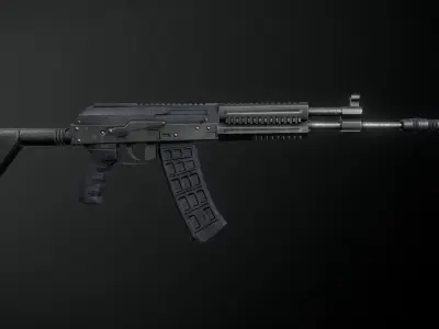 AK-12 Inspired Rifle Low-poly 3D model
