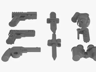 Lego Weapon Collections 3D model shop
