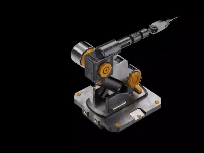 Robotic arm industrial mechanical 3D model