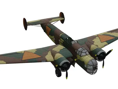 Fokker TV Bomber Low-poly 3D model