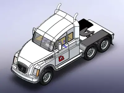 Truck volvo semi 3D model