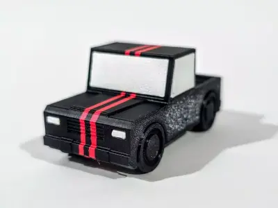 Multicolor Print in place car 3d printed car 3D print model