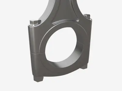 Piston with rod 3D model