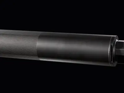 Accuracy International Tactical  Sound Moderator 338 Low-poly 3D model