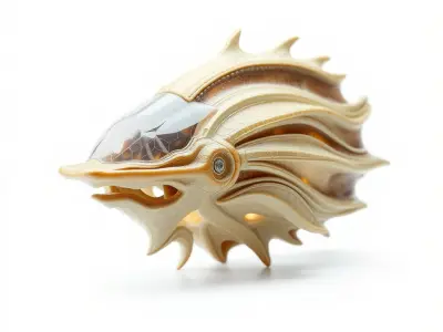 Futuristic Nautical Vessel Model Pack Low-poly 3D model