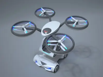 Flying Car 3D model buy