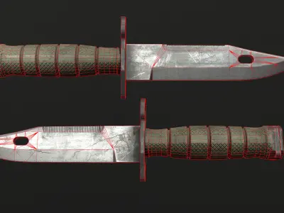 Knife  M9 Low-poly 3D model