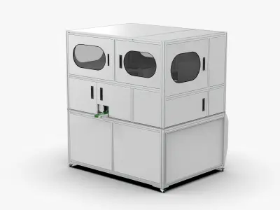 Automatic Cylindrical Battery Cutting and Welding Machine 3D model