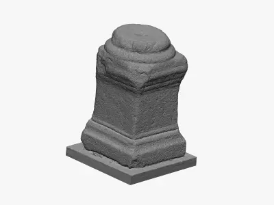 Medieval Stone Column Piece 01 RAW SCAN 3D model