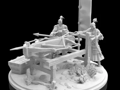 The Age of Empires Asian Dynasties and Their Crossbow Cars 3D print model