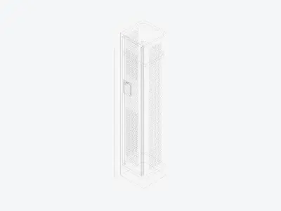 Locker - Metal - Locka - Sports - Single Tier Low-poly 3D model