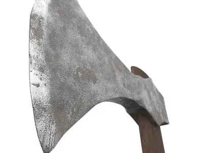 Small and old axe Free low-poly 3D model