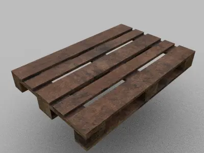 Pallet wooden Low-poly 3D model purchase