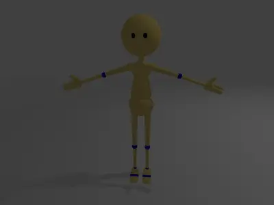 Rigged Friendly Robot Low-poly 3D model
