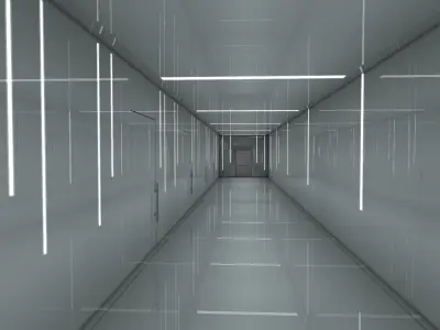 Sci fi Corridor Free 3D model shop