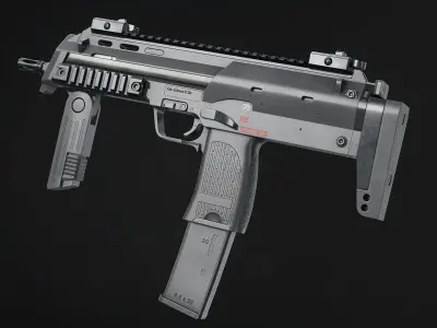 MP 7 Sub Machine Gun Low-poly 3D model