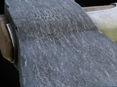 Woodcutters axe Low-poly 3D model