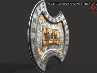 ANCIENT EGYPTIAN WAR SHIELD 3D MODEL Low-poly 3D model purchase